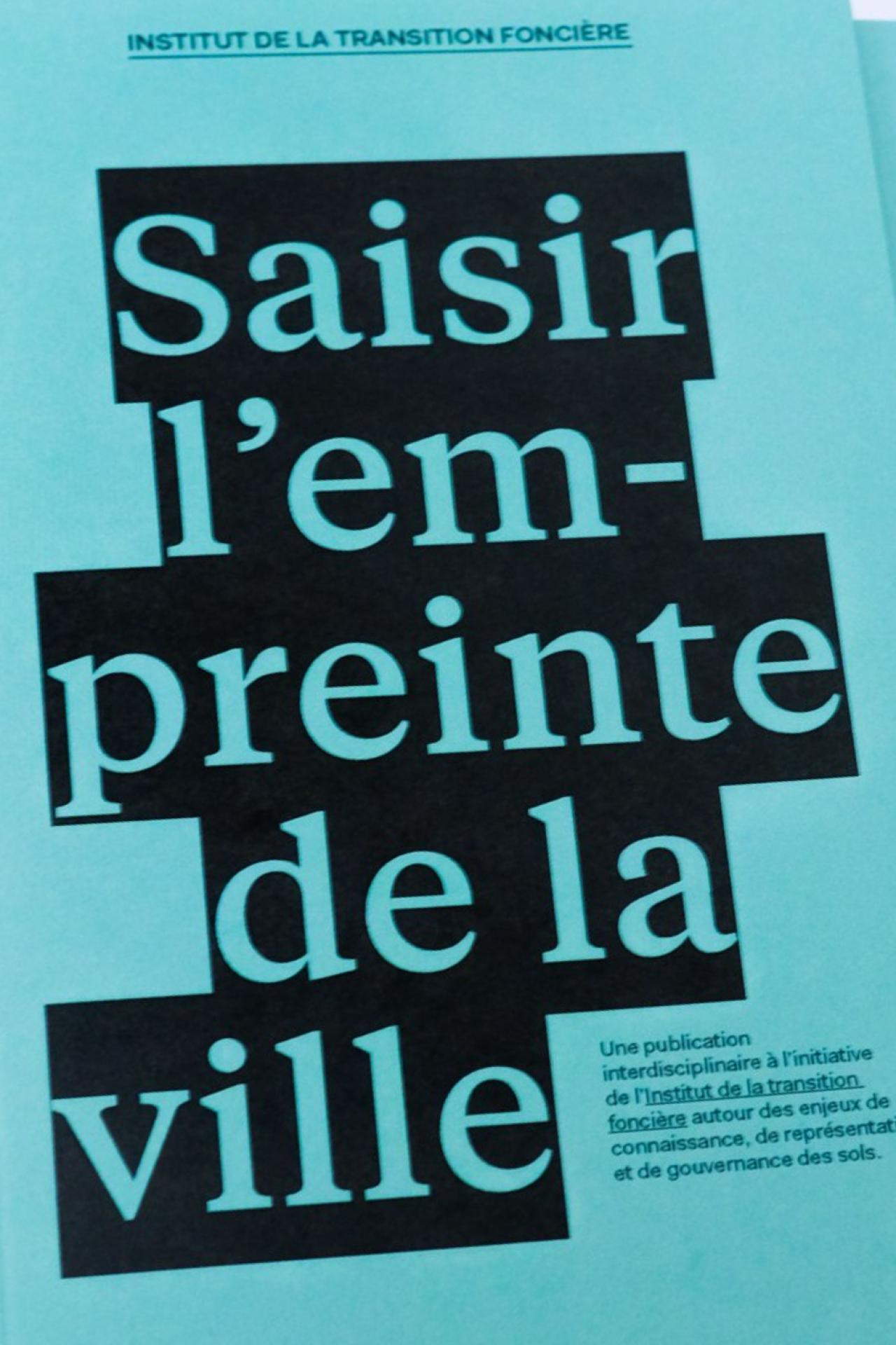 Saisir l'empreinte de la ville